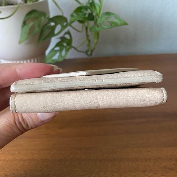 Balenciaga Papier Calfskin Leather Mini Wallet in Bone Cream Beige Tapioca - Picture 7 of 16